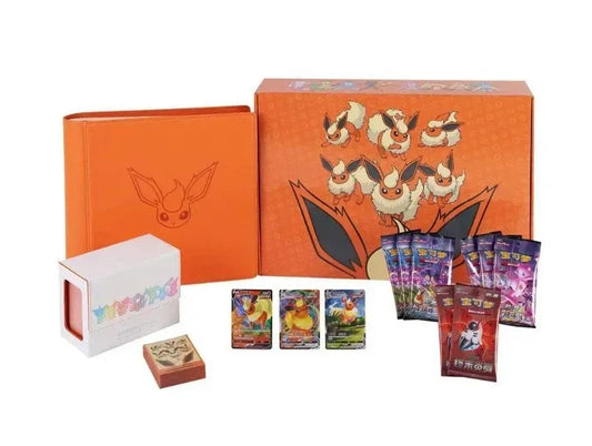 Pokemon TCG S-Chinese 2024 Flareon GX Gift Box Flareon Box Exclusive New & Sealed