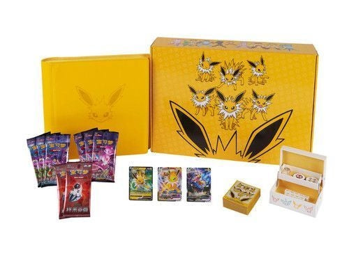 New Pokemon TCG S-Chinese 2024 Eevee GX Gift Box Jolteon Box Exclusive